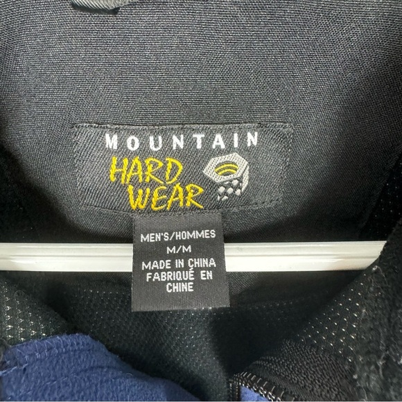 Mountain Hardwear Blue Fleece Jacket Windstopper Mens Size Medium Zip Up Navy - Picture 4 of 11